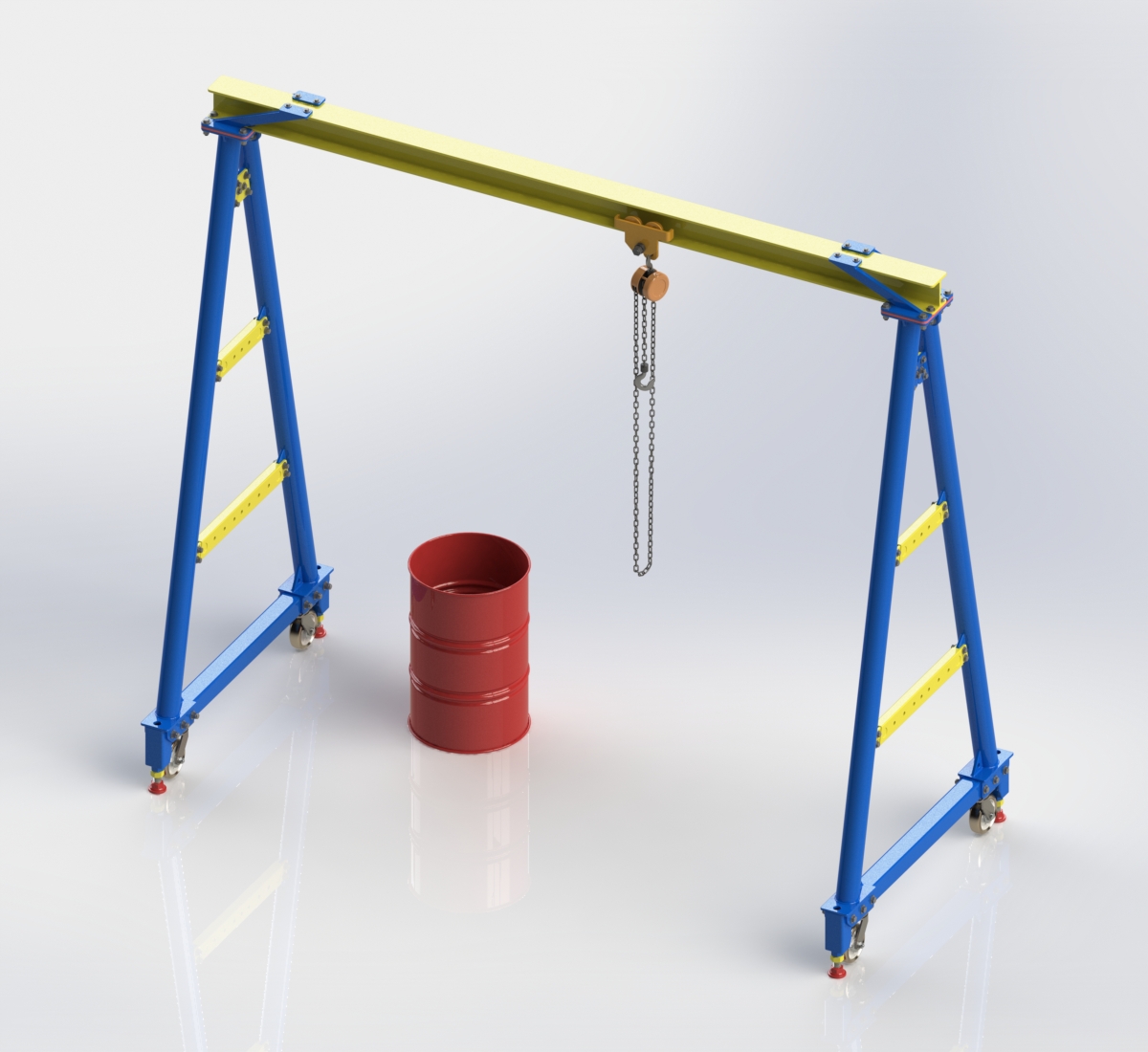 用SolidWorks軟件設(shè)計(jì)一款逼真的門式起重機(jī)