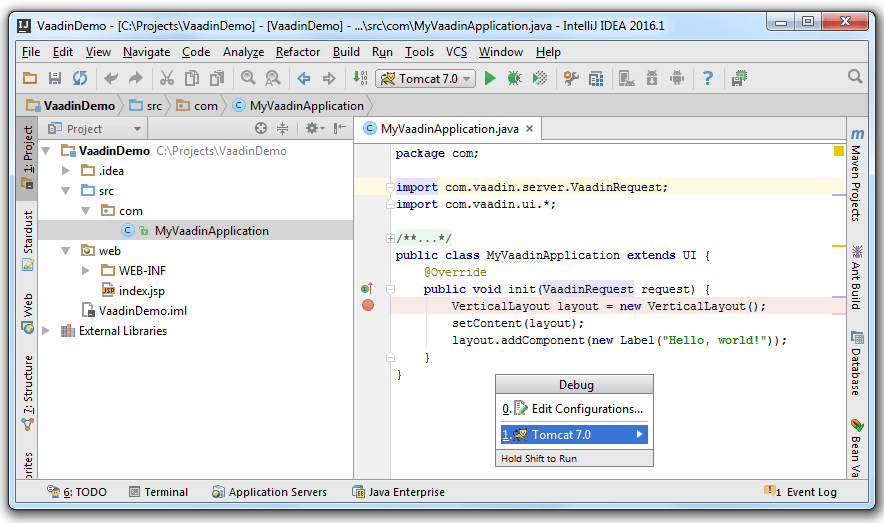 Java開發(fā)平臺IntelliJ IDEA教程：Vaadin入門
