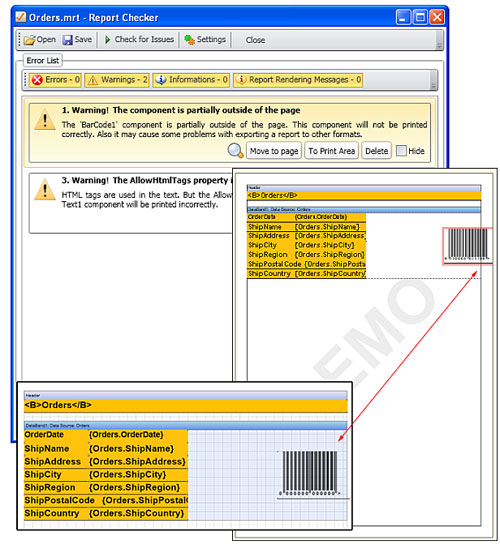Stimulsoft Reports.Wpf,報表檢測器,數(shù)據(jù)源,訂單,修復(fù)報表