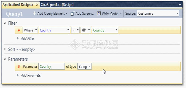 使用Xtrareport如何在服務器上使用LightSwitch Query過濾報表