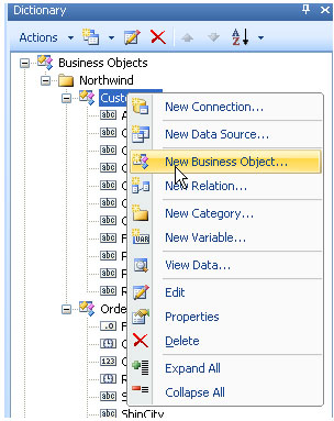 Stimulsoft reporting，Business Objects，智能報表，報表設計器，商業對象，實體模型
